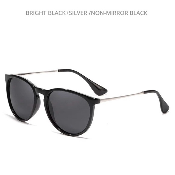 Polarized Black + Silver Sunglasses main image 9